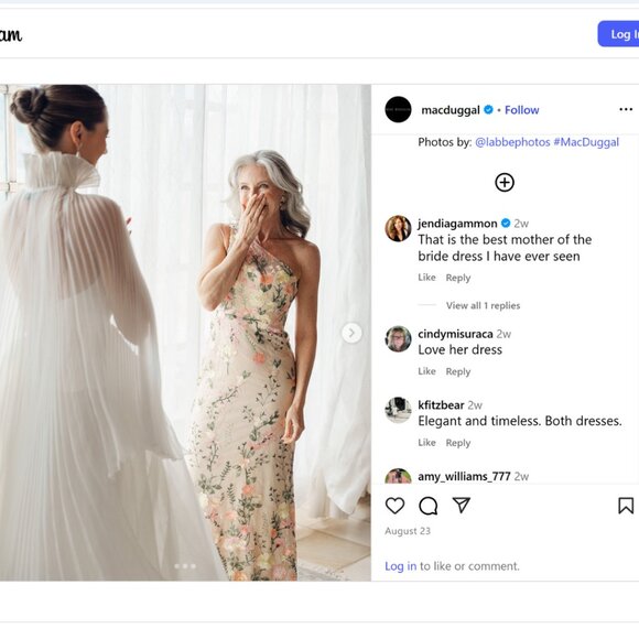 Mac Duggal 68606 Size 12 One Shoulder Lace Floral Embroidered Gown Maxi Dress - Picture 2 of 16